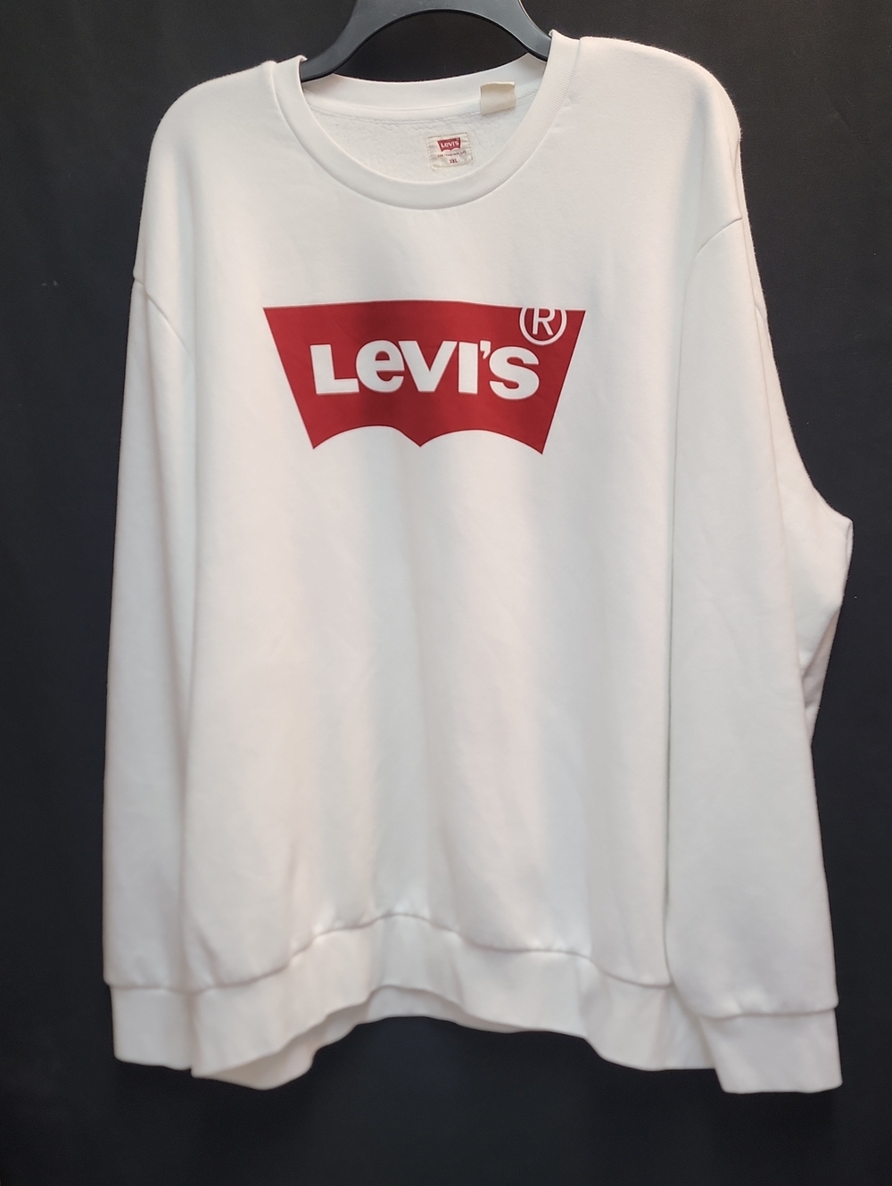 Levi's White Crewneck Sweatshirt with Red Logo